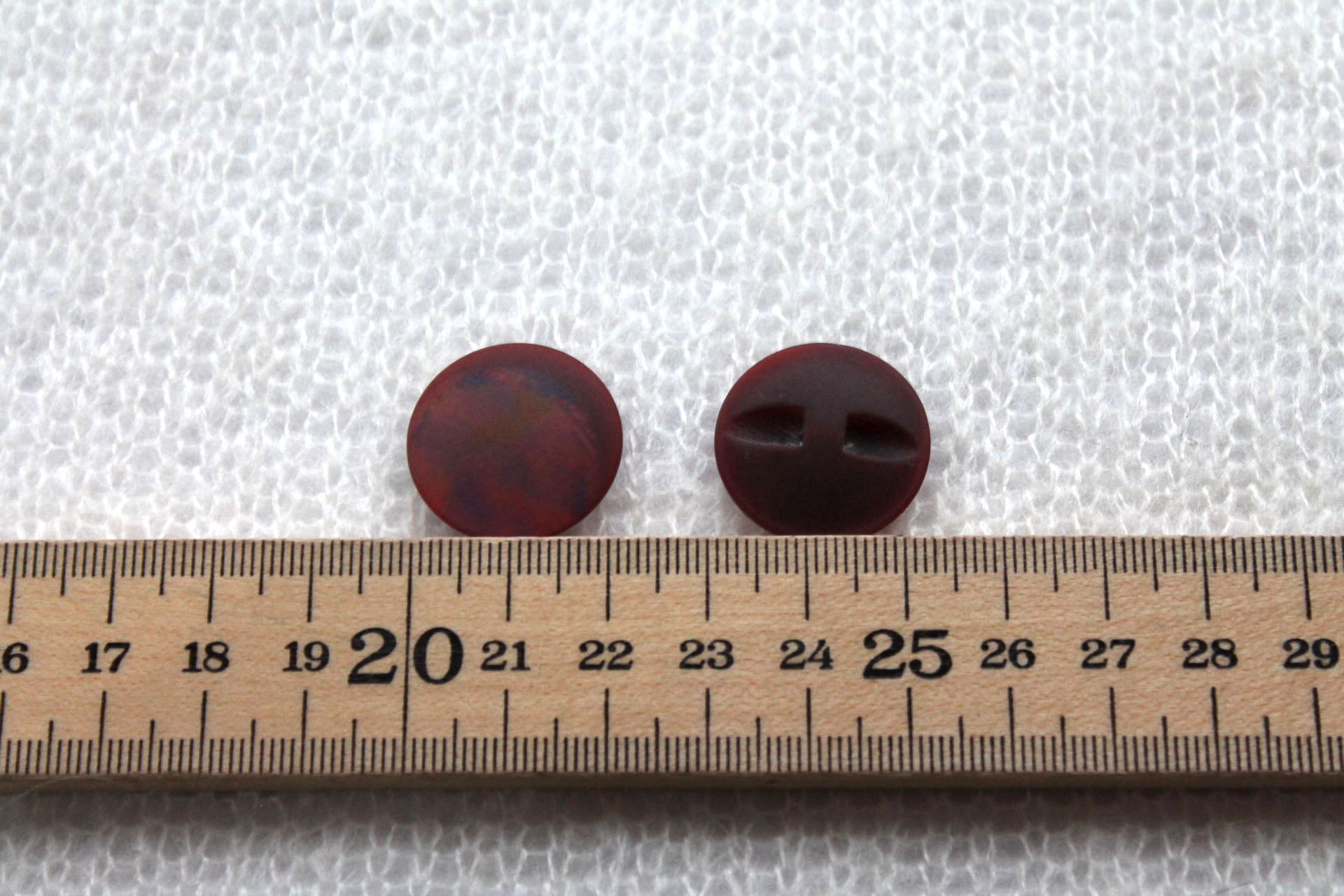 Vintage Red "Faux Mother of Pearl" Resin Button - 2.3cm, image 3 of 4