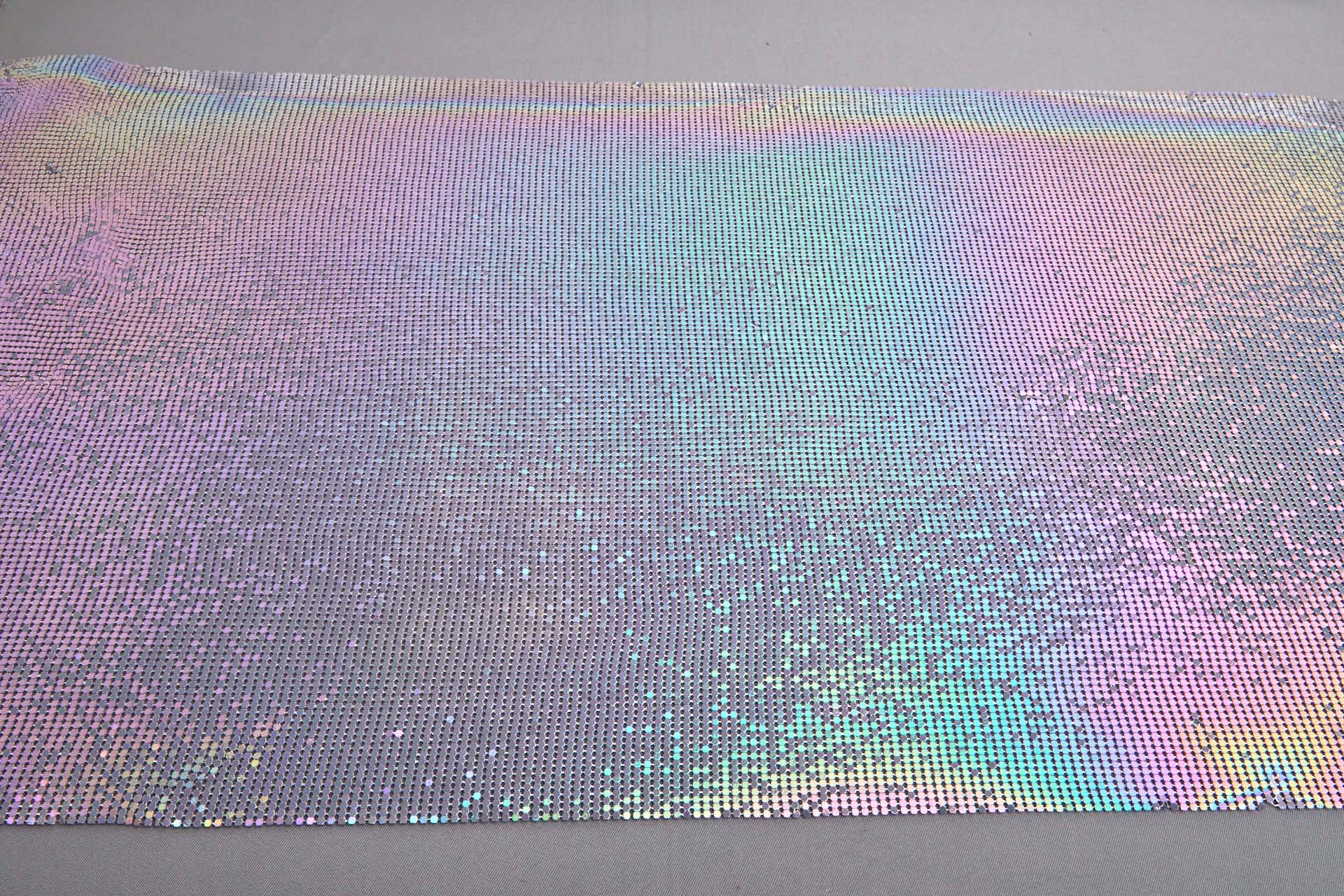 Metal Chainmaille Fabric - Iridescent Lilac/Grey - Whole piece, image 8 of 8