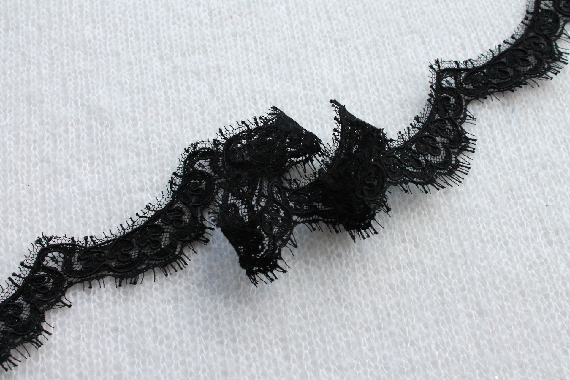 Corded Lace Scallop Trim - Black, image 3 of 4
