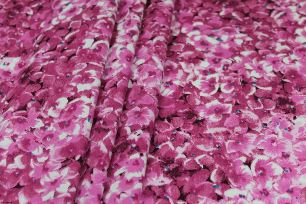 Floral Print Cotton - Pinks fabric, image 4 of 5