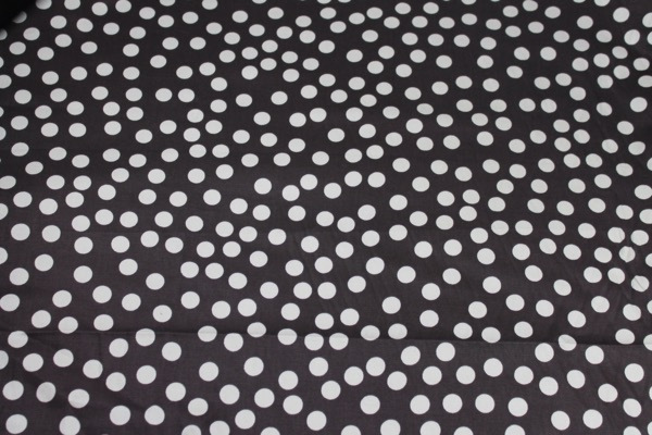 Polka Dots Stretch Cotton - Brown and Cream fabric, image 3 of 6