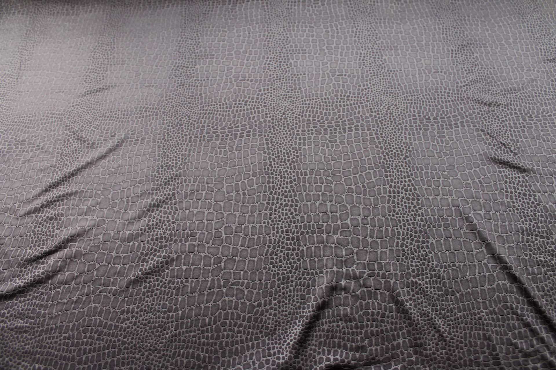 Crocodile Print Jersey - Black fabric, image 4 of 7