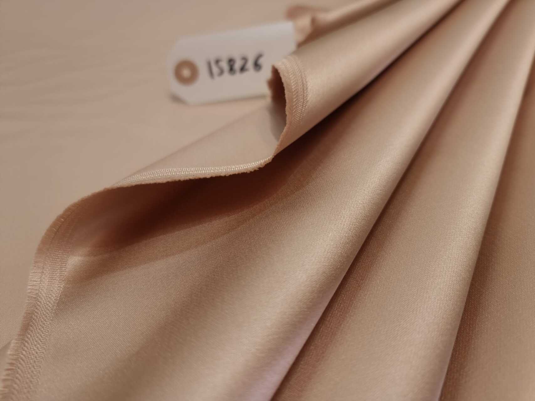 Silk/Cotton Duchesse Satin - Nude fabric, image 2 of 9