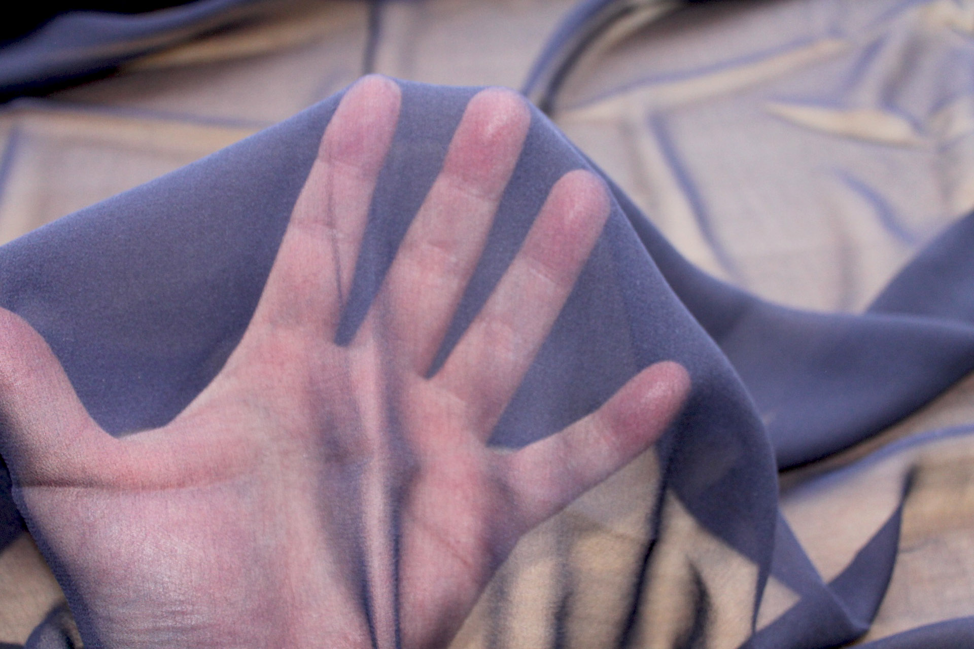 Dark Navy Silk Georgette - 110cm wide fabric, image 5 of 5