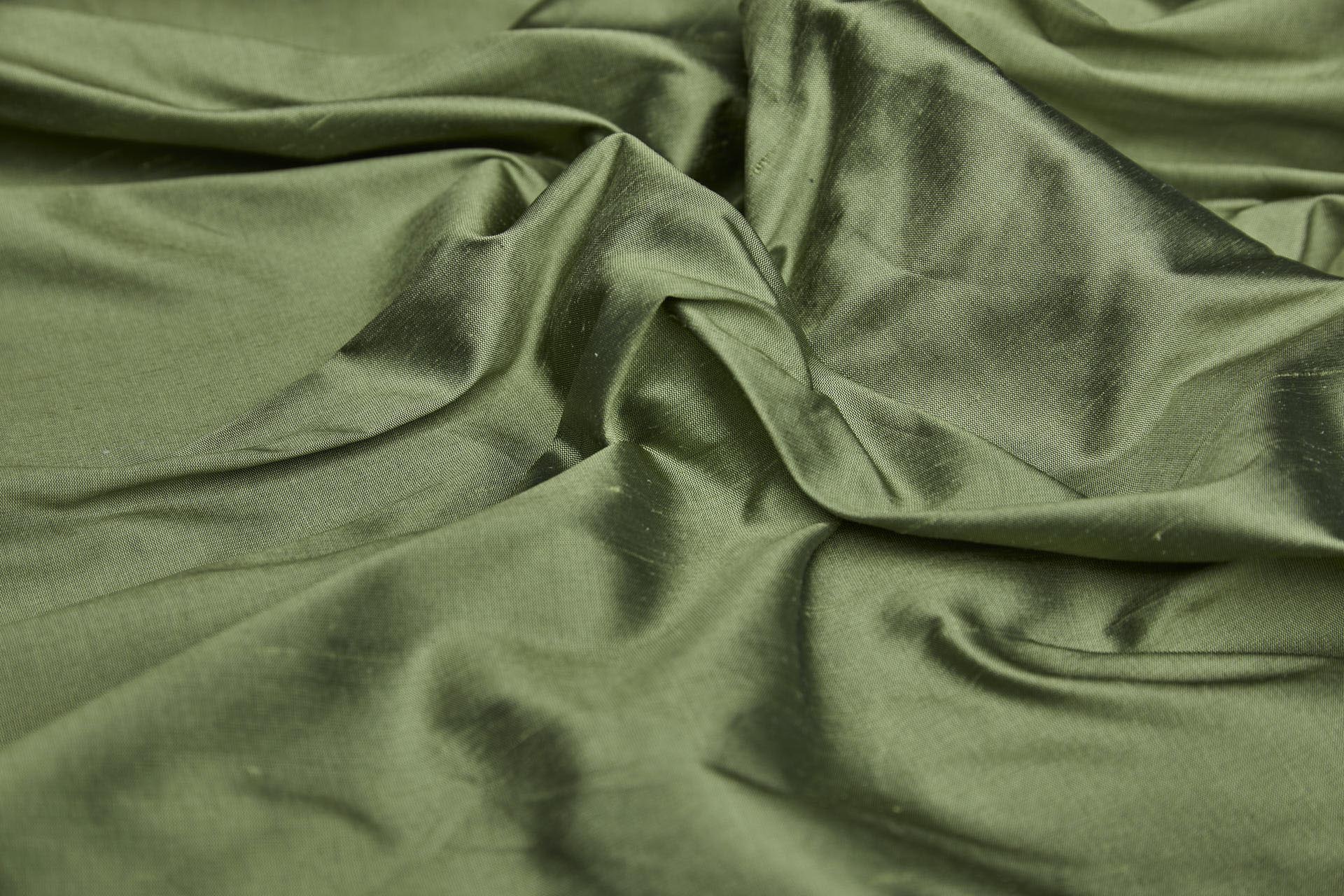 Silk Dupion - Spring Green fabric, image 2 of 7