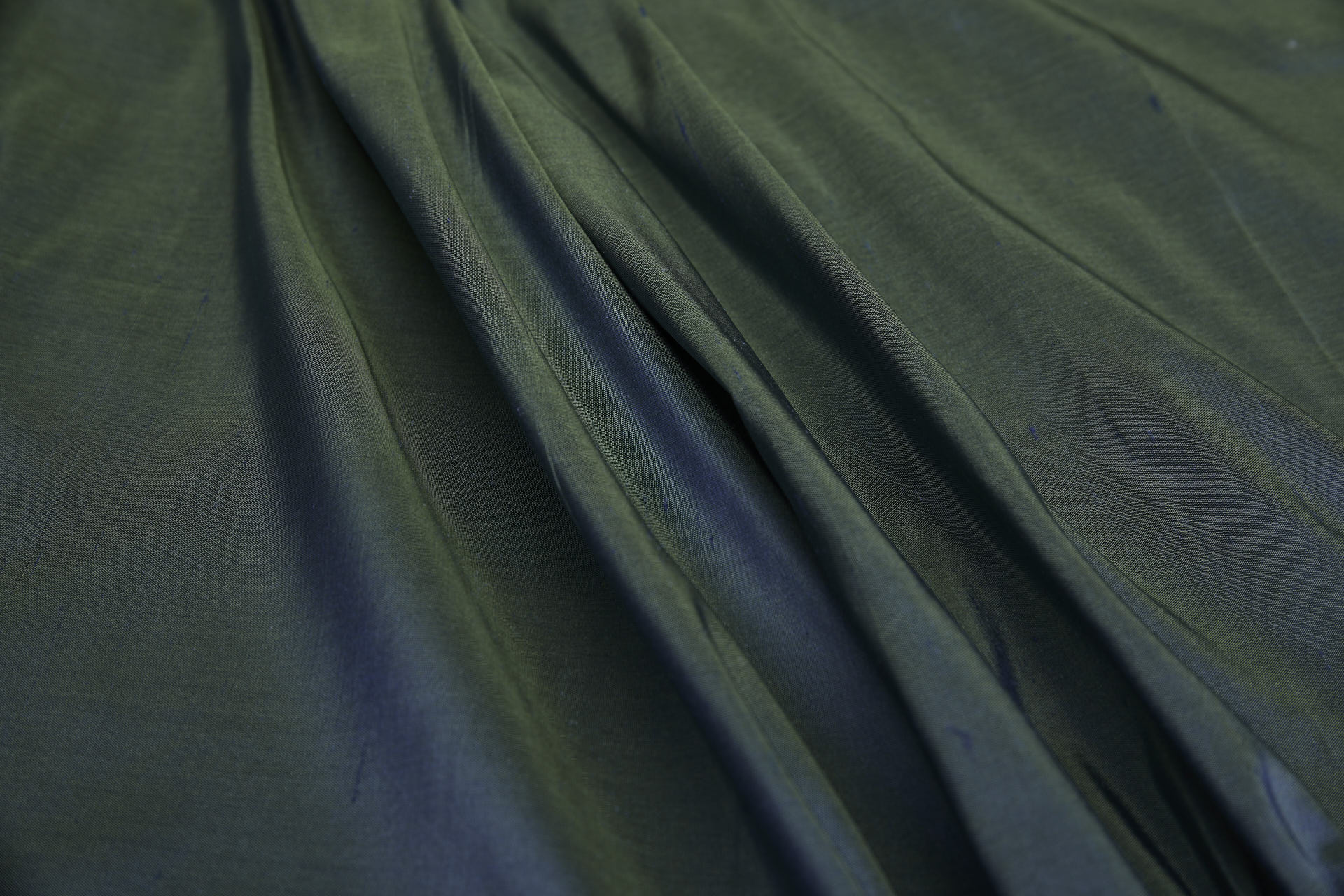 Silk Dupion - Royal Blue shot Green fabric, image 4 of 8