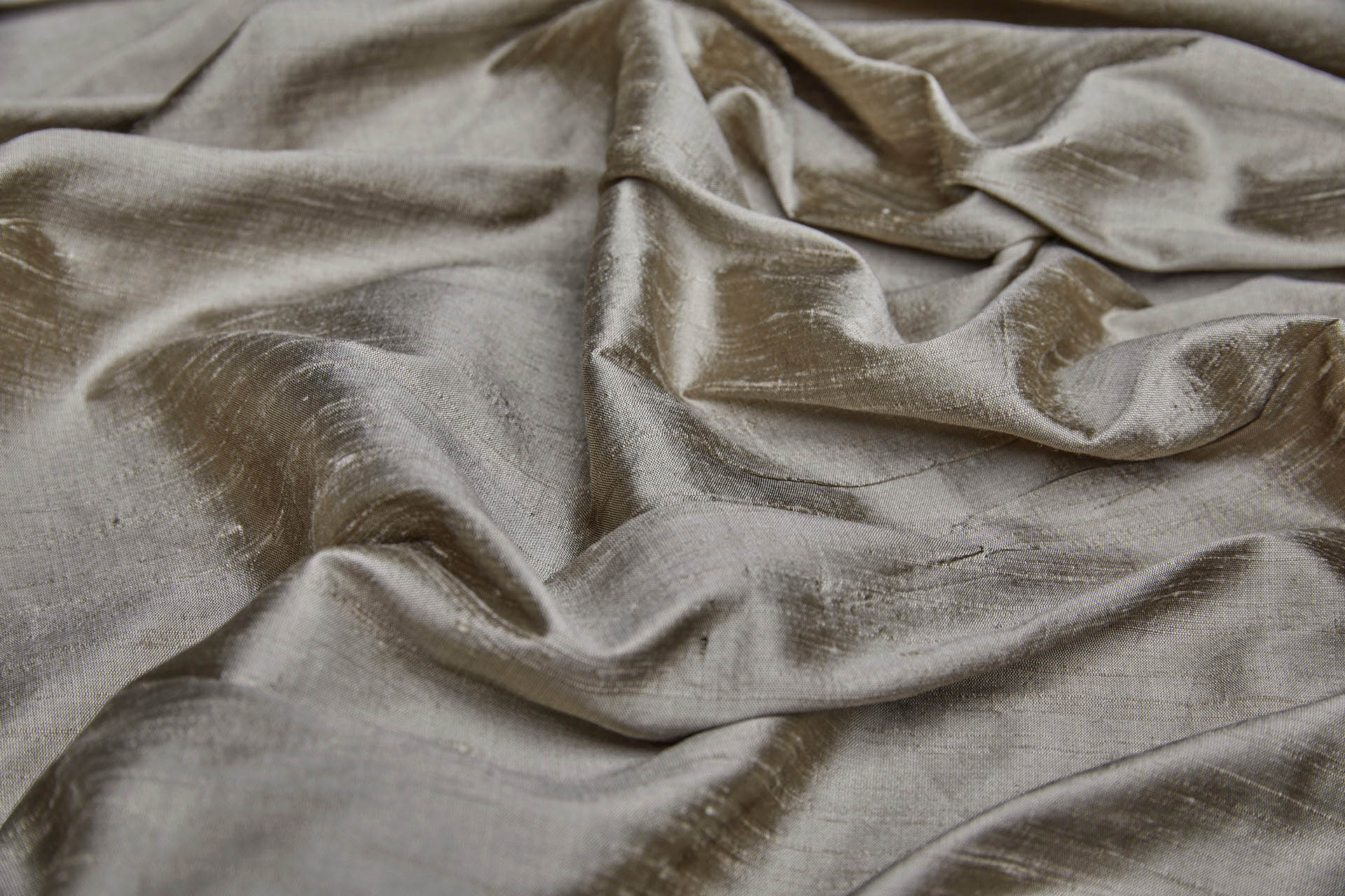 Textured Silk Dupion - Mink fabric, image 7 of 7