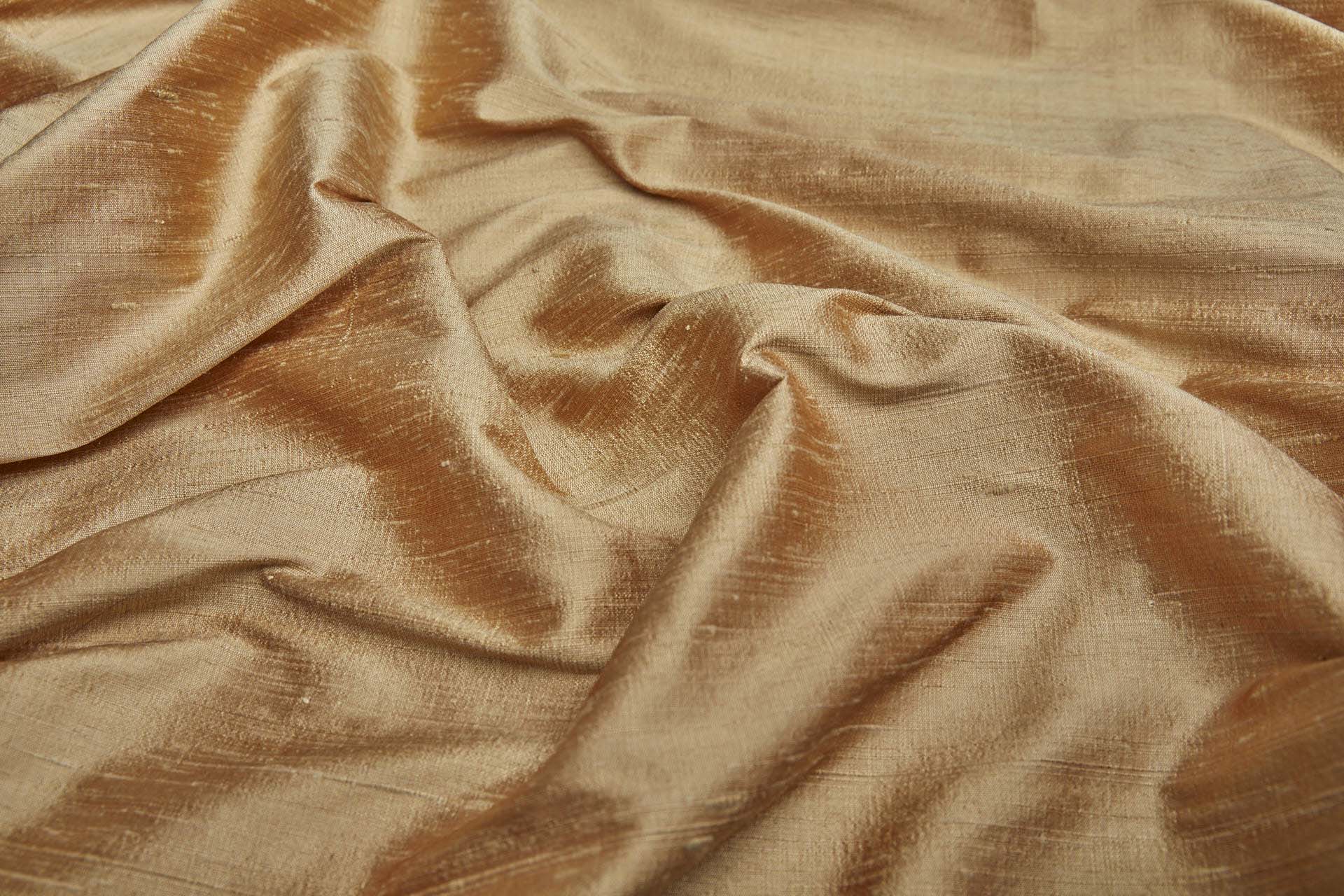Textured Silk Dupion - Apricot fabric, image 4 of 8