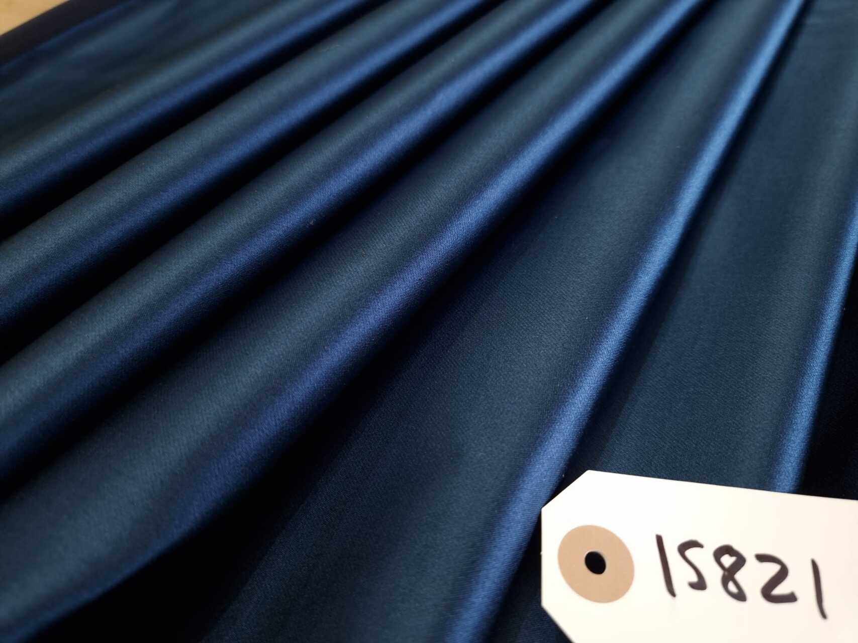 Silk/Cotton Duchesse Satin - Teal fabric, image 2 of 7