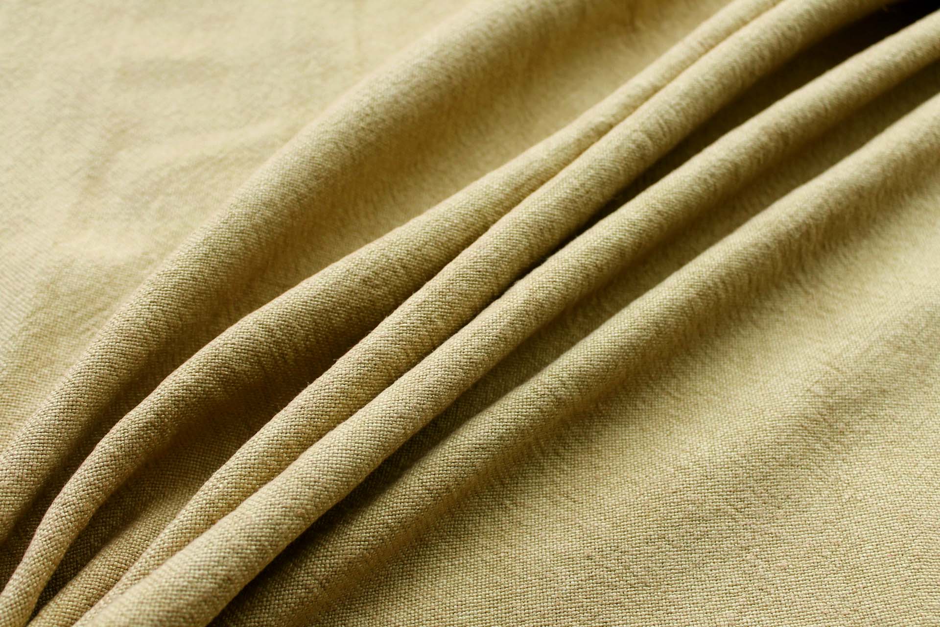 Washed Texture Silk Matka - Lemon Ginger Greenish Gold fabric, image 3 of 5