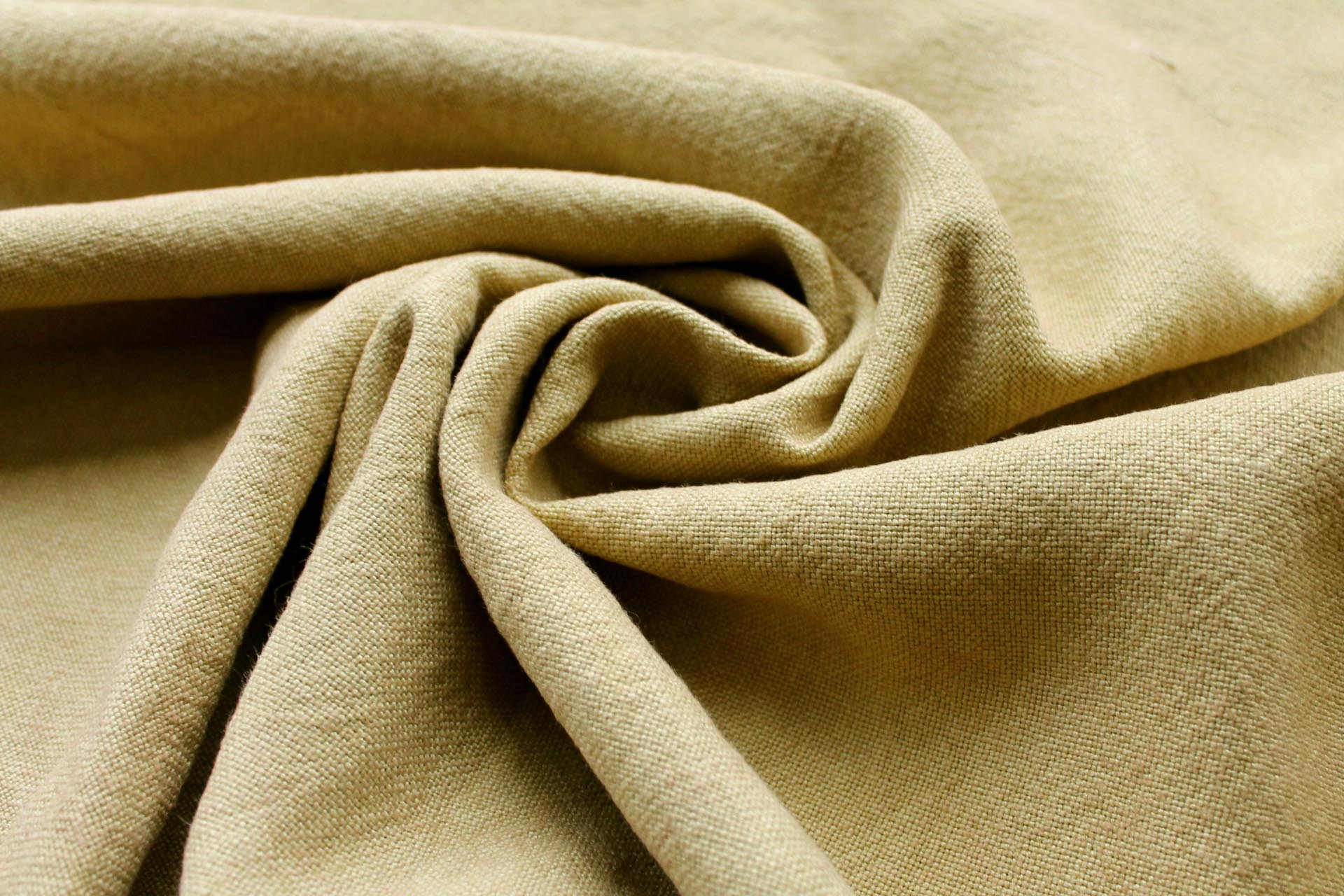Washed Texture Silk Matka - Lemon Ginger Greenish Gold fabric