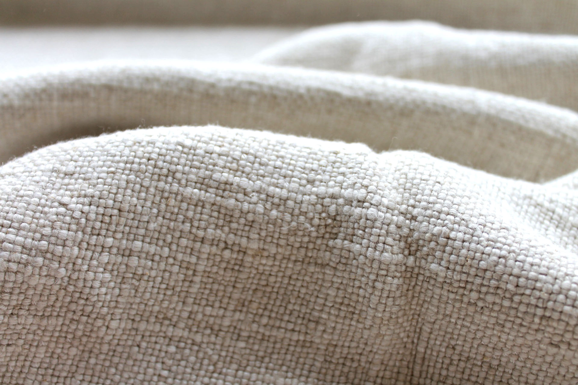 Washed Chunkier Basket Weave Silk Matka in Greige fabric, image 3 of 5