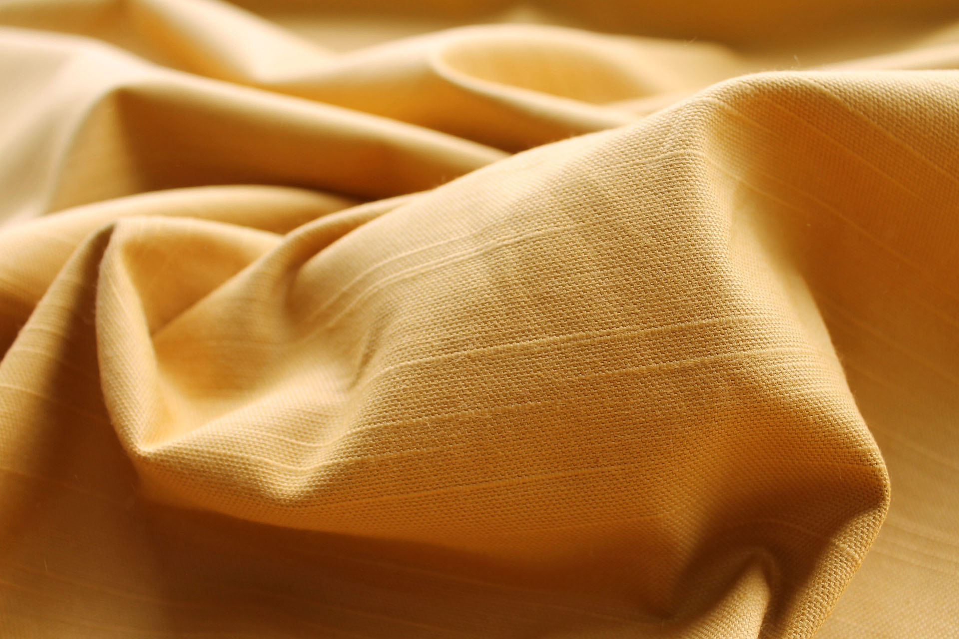 Mustard Slubby Weave Cotton fabric, image 2 of 5