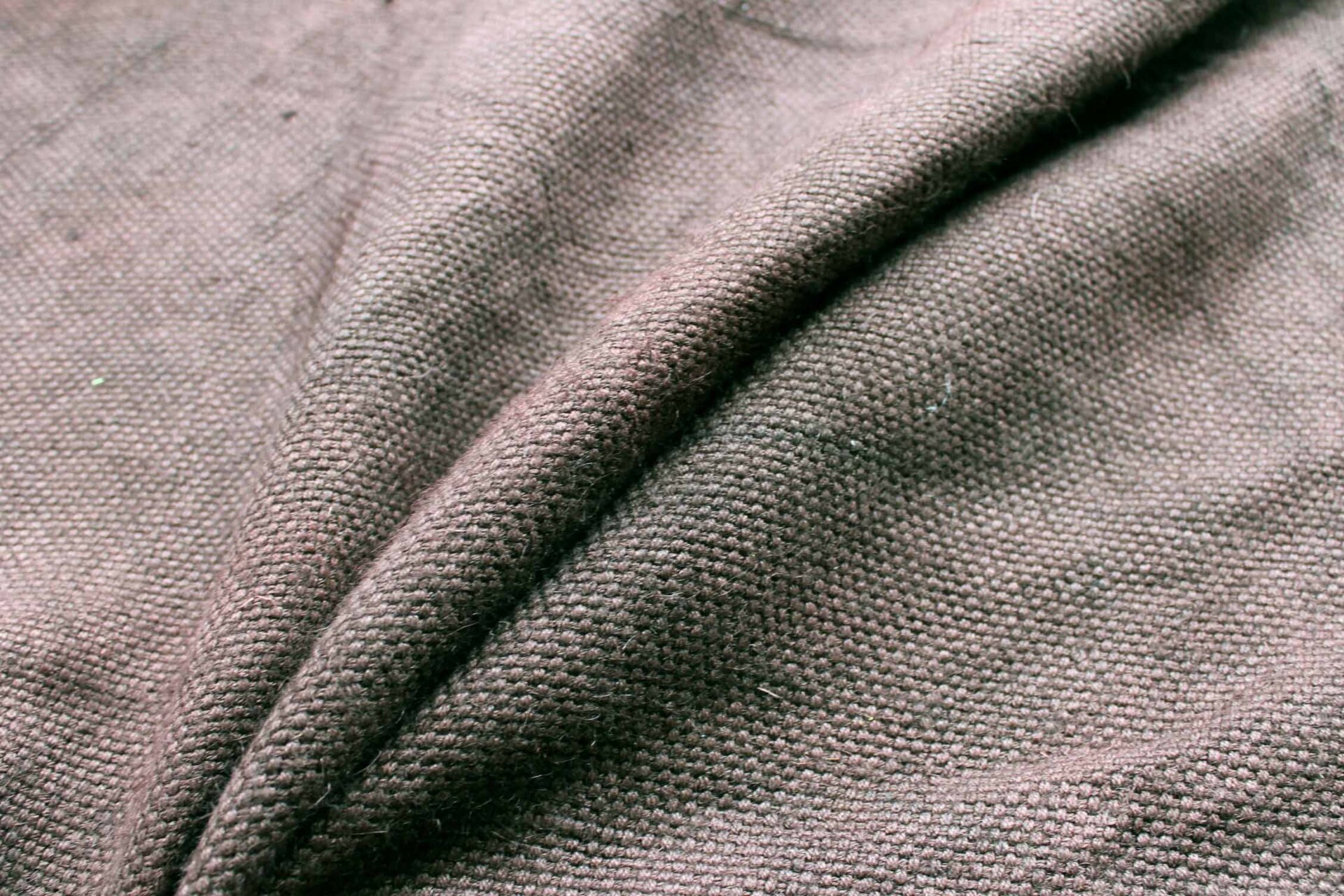 Chunky Basket Weave Cotton in Dark Chocolate Brown fabric, image 4 of 5