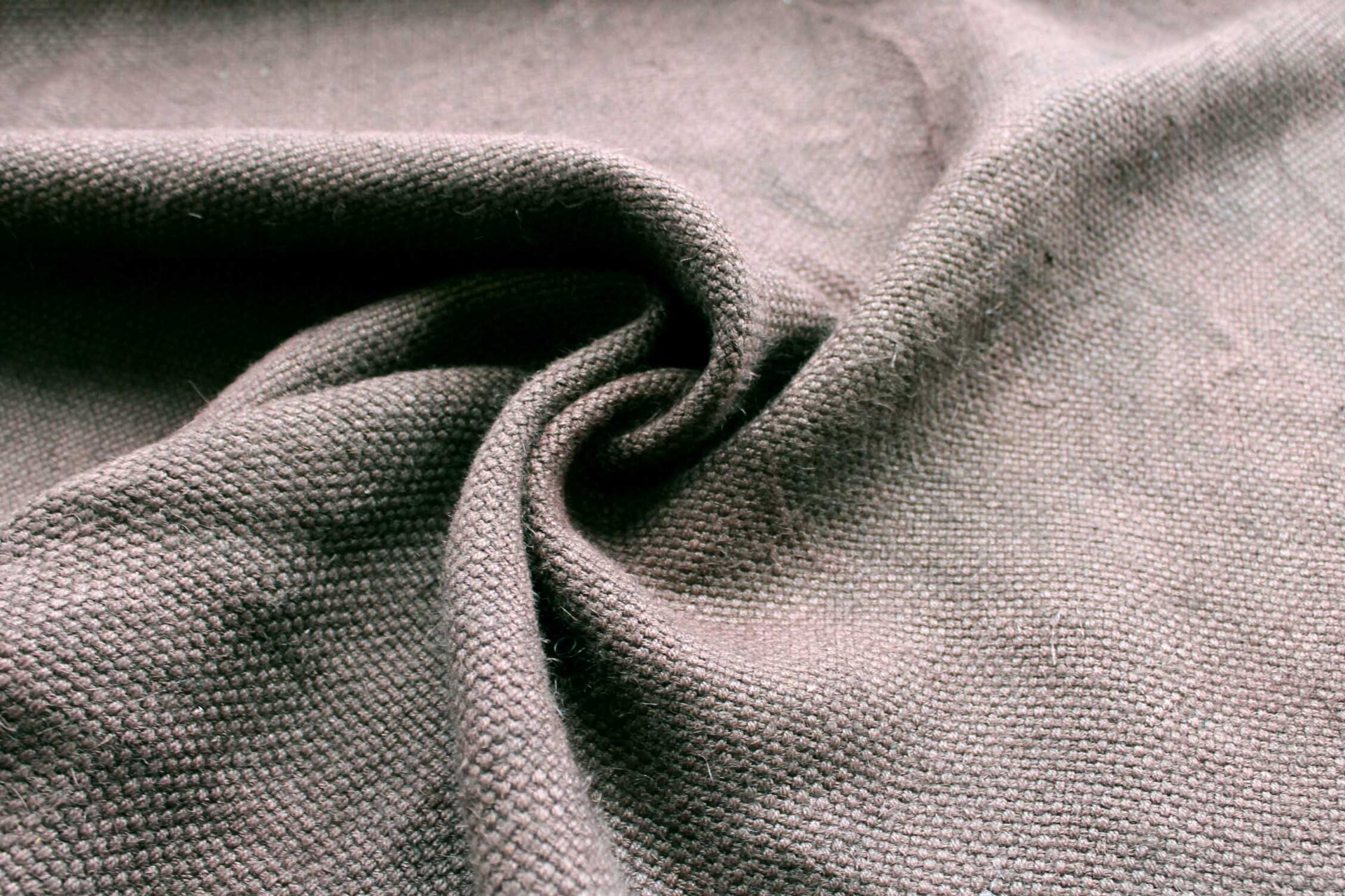 Chunky Basket Weave Cotton in Dark Chocolate Brown fabric