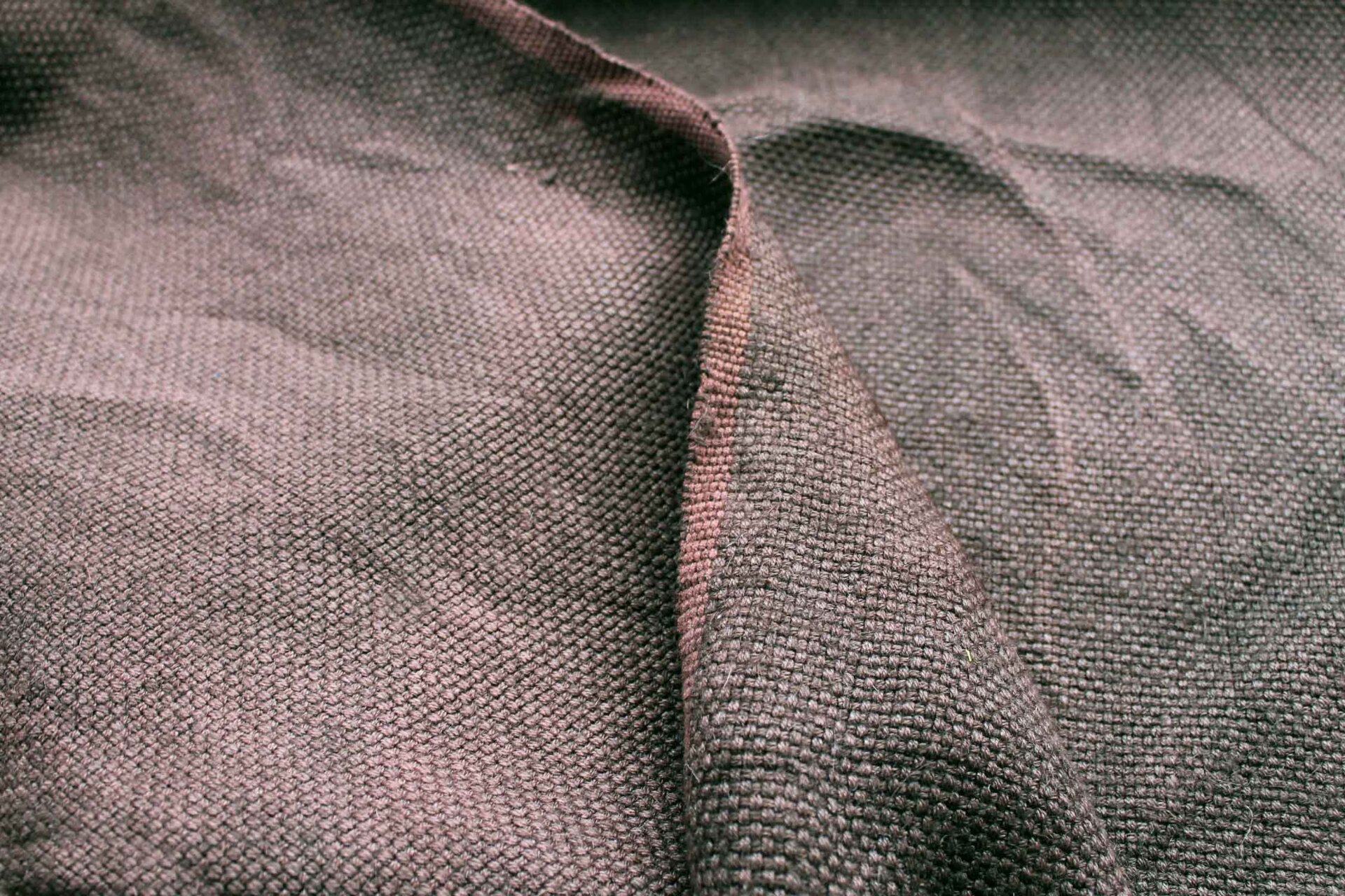Chunky Basket Weave Cotton in Dark Chocolate Brown fabric, image 5 of 5