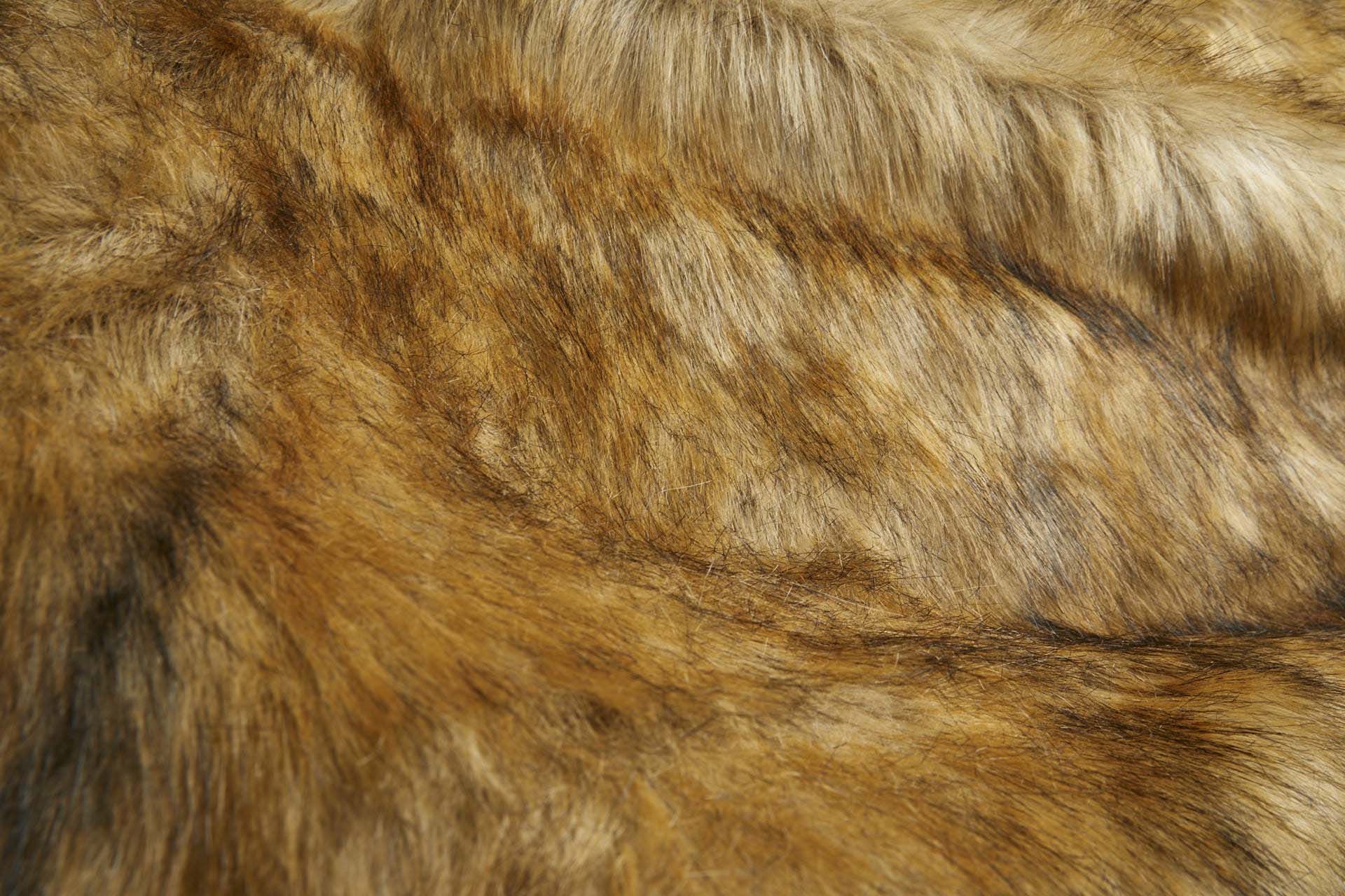 Faux Fur - Extra Long Pile Pale Brown and Orange with Black Tips fabric, image 7 of 7