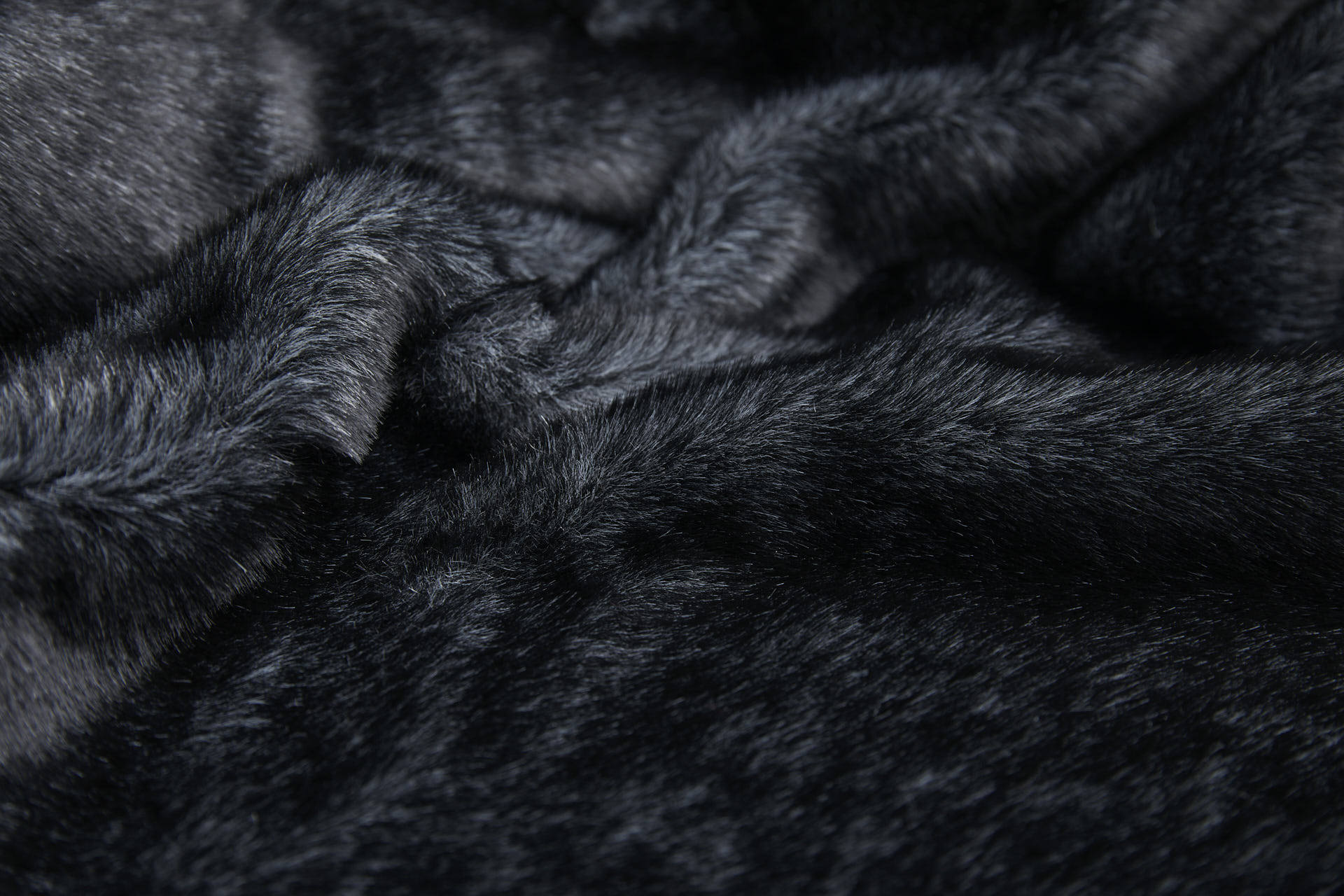 Faux Fur - Short Pile Dark Grey with Lighter Grey fabric, image 4 of 9