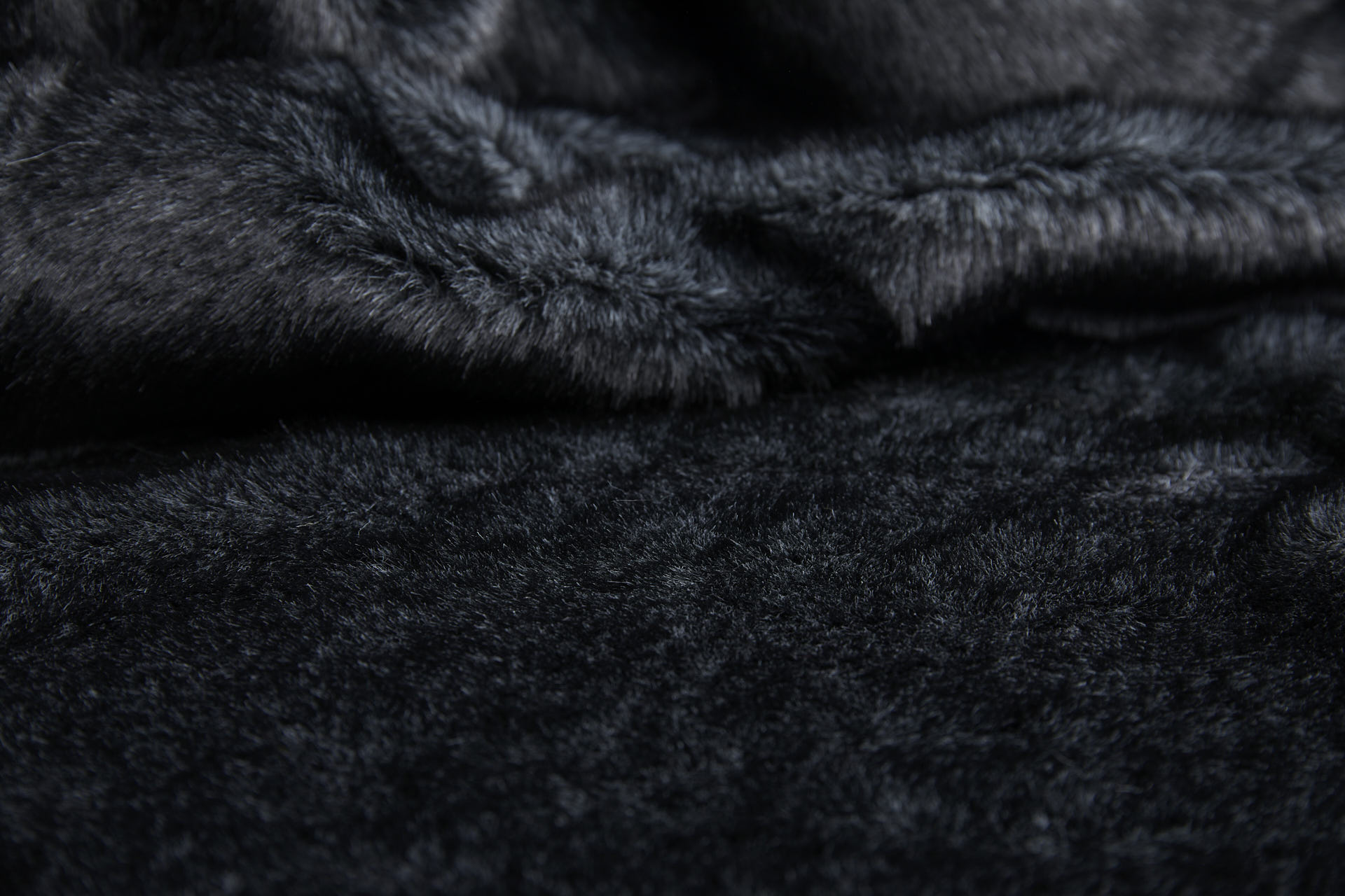 Faux Fur - Short Pile Dark Grey with Lighter Grey fabric, image 5 of 9