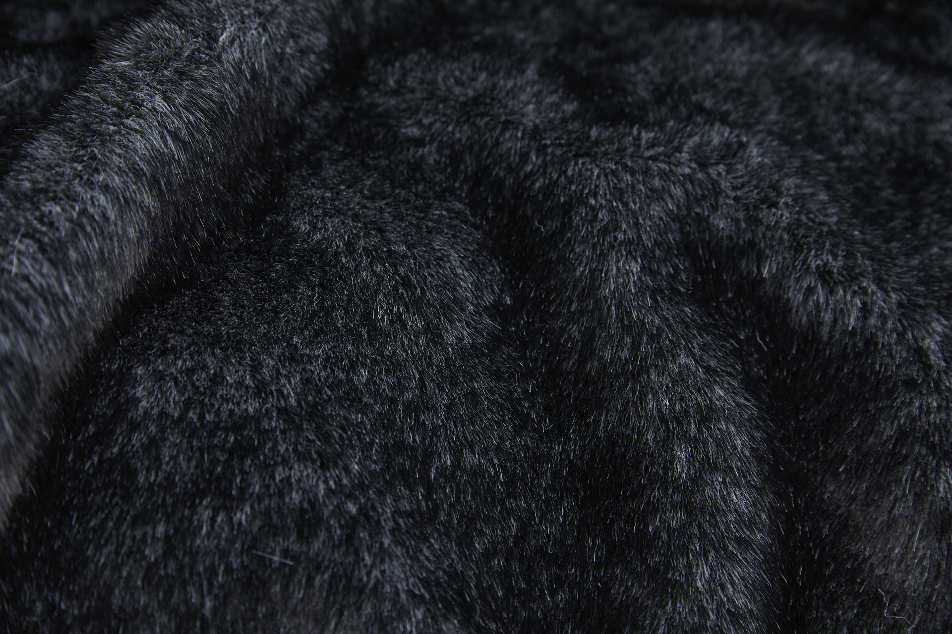 Faux Fur - Short Pile Dark Grey with Lighter Grey fabric, image 8 of 9