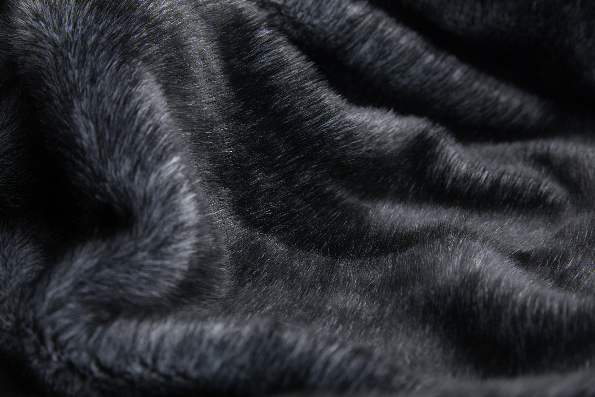 Faux Fur - Short Pile Dark Grey with Lighter Grey fabric, image 9 of 9
