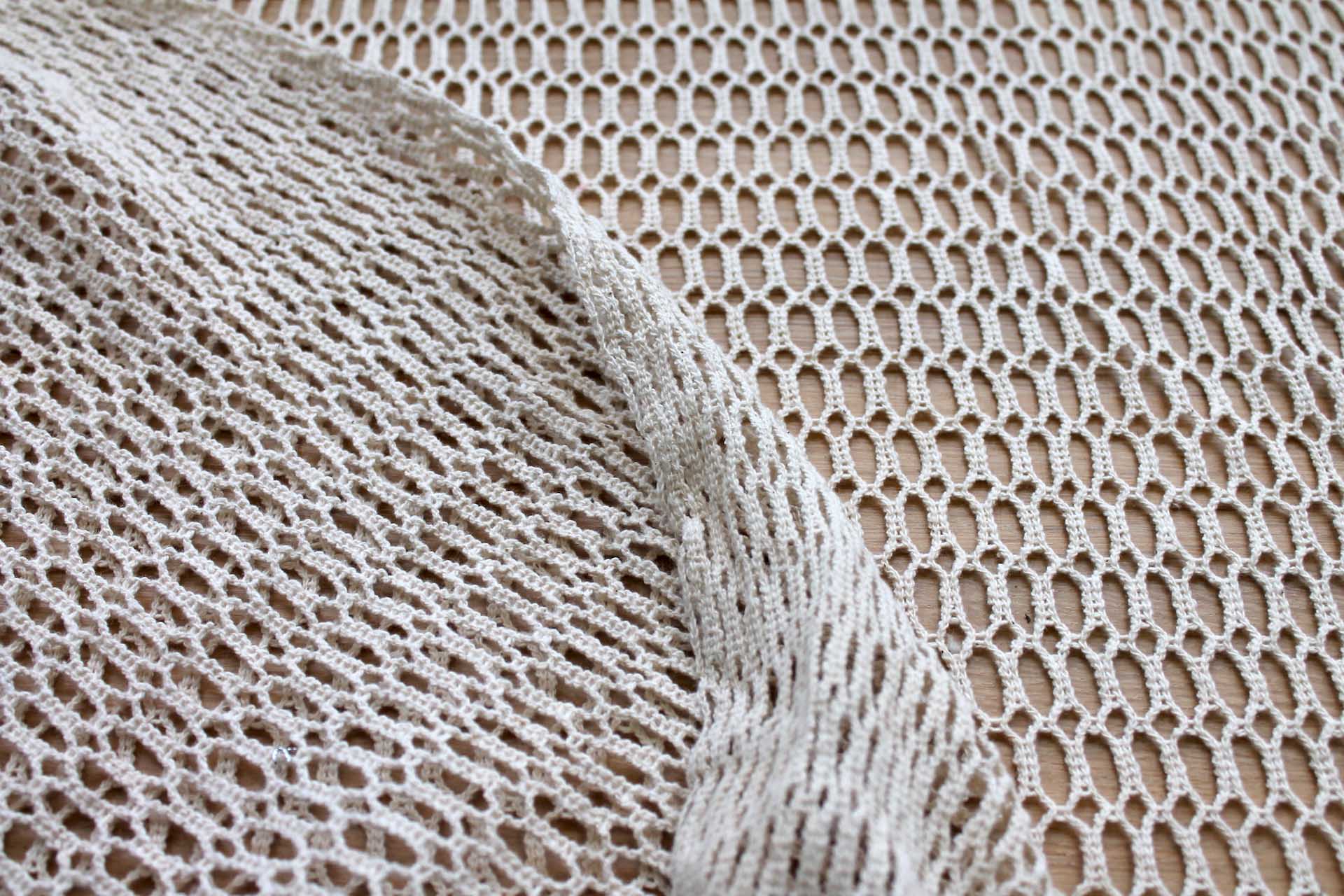 Ivory Open Weave Mesh Fabric, image 3 of 9