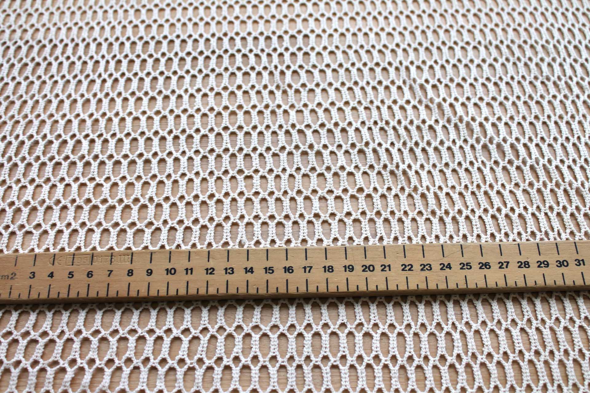 Ivory Open Weave Mesh Fabric, image 4 of 9
