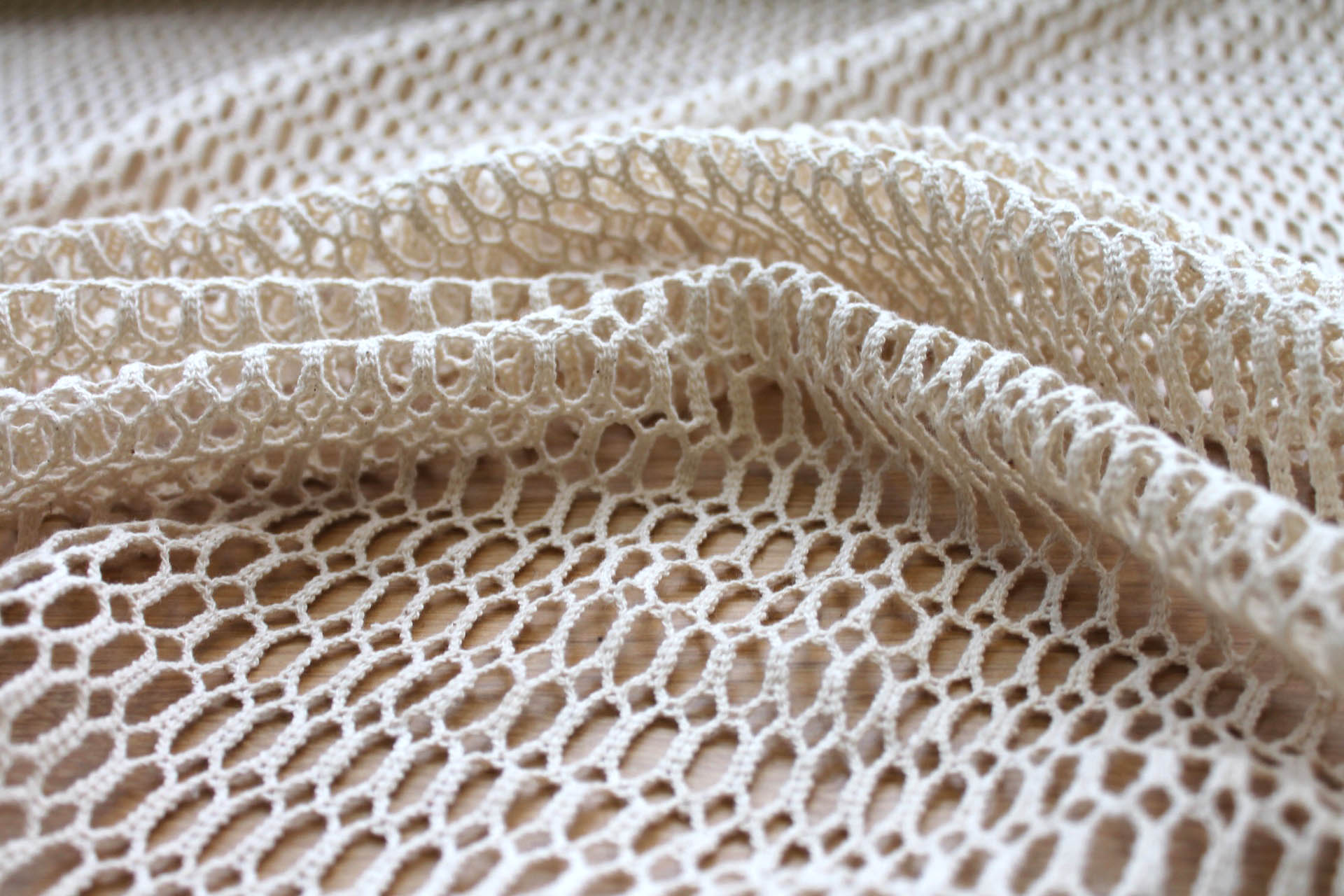 Ivory Open Weave Mesh Fabric