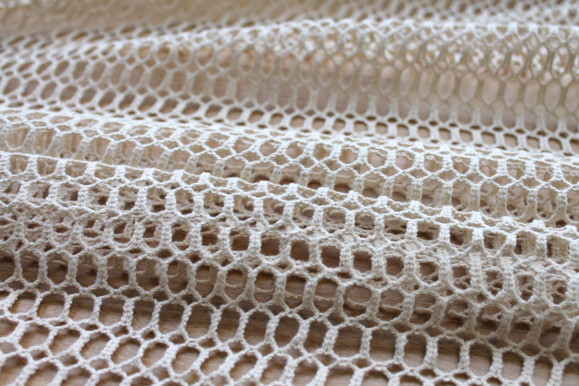 Ivory Open Weave Mesh Fabric, image 9 of 9