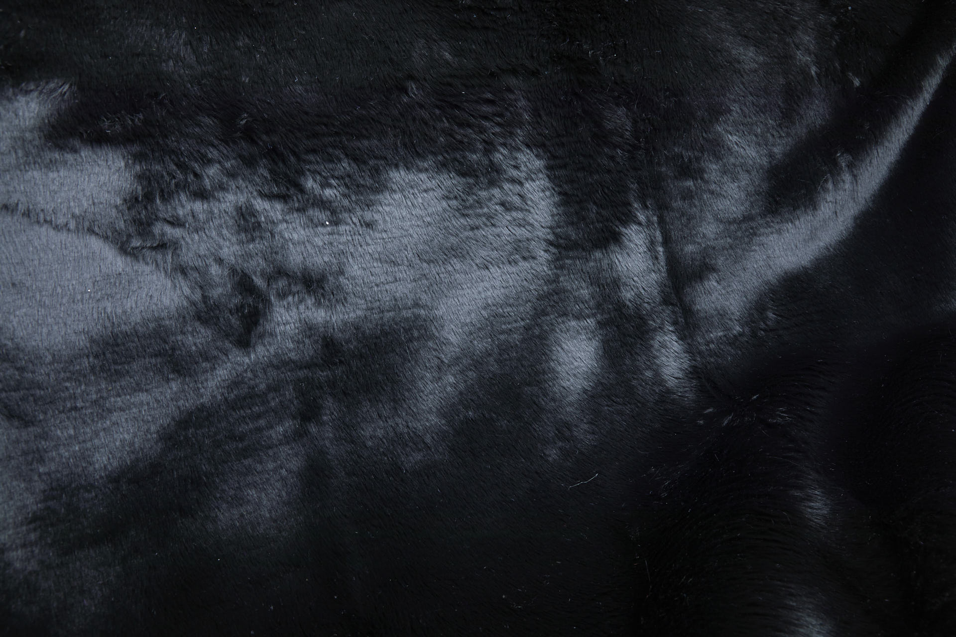 Faux Fur - Short / Medium Pile Black fabric, image 3 of 11