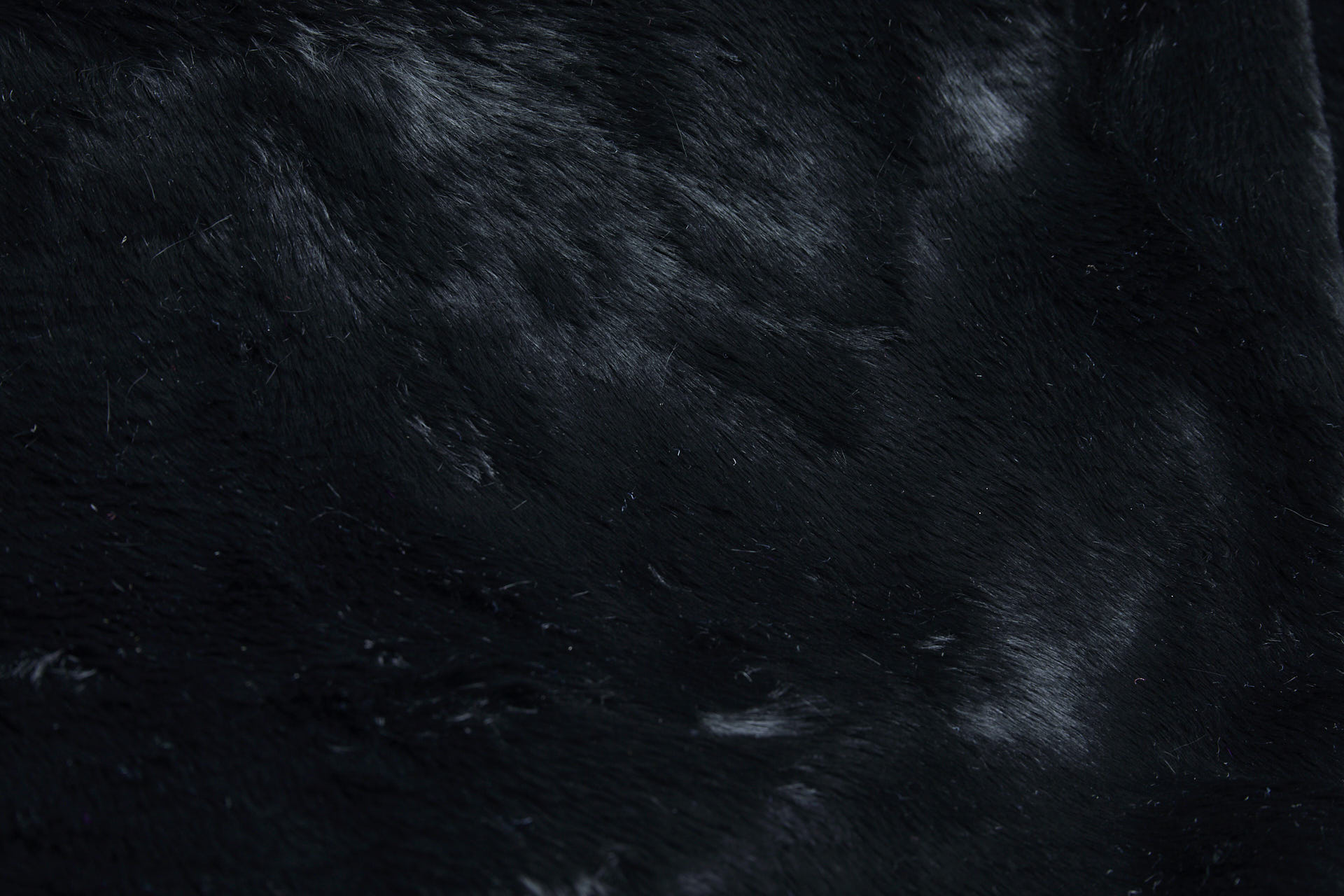 Faux Fur - Short / Medium Pile Black fabric, image 5 of 11