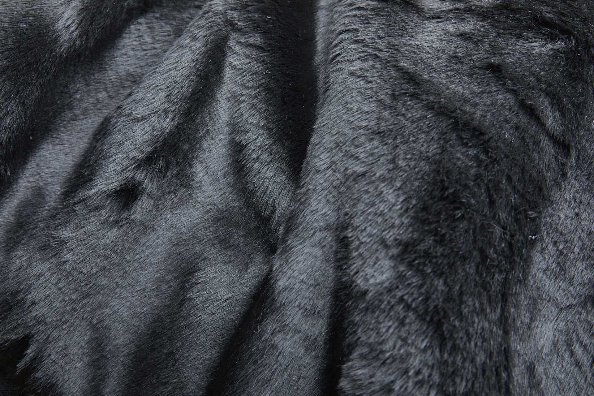 Faux Fur - Short / Medium Pile Black fabric, image 11 of 11