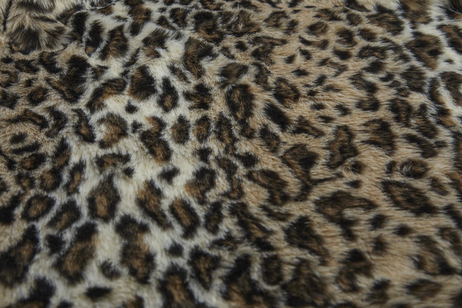 Faux Fur - Medium Pile Leopard in Cream, Light Brown and Black fabric, image 3 of 8