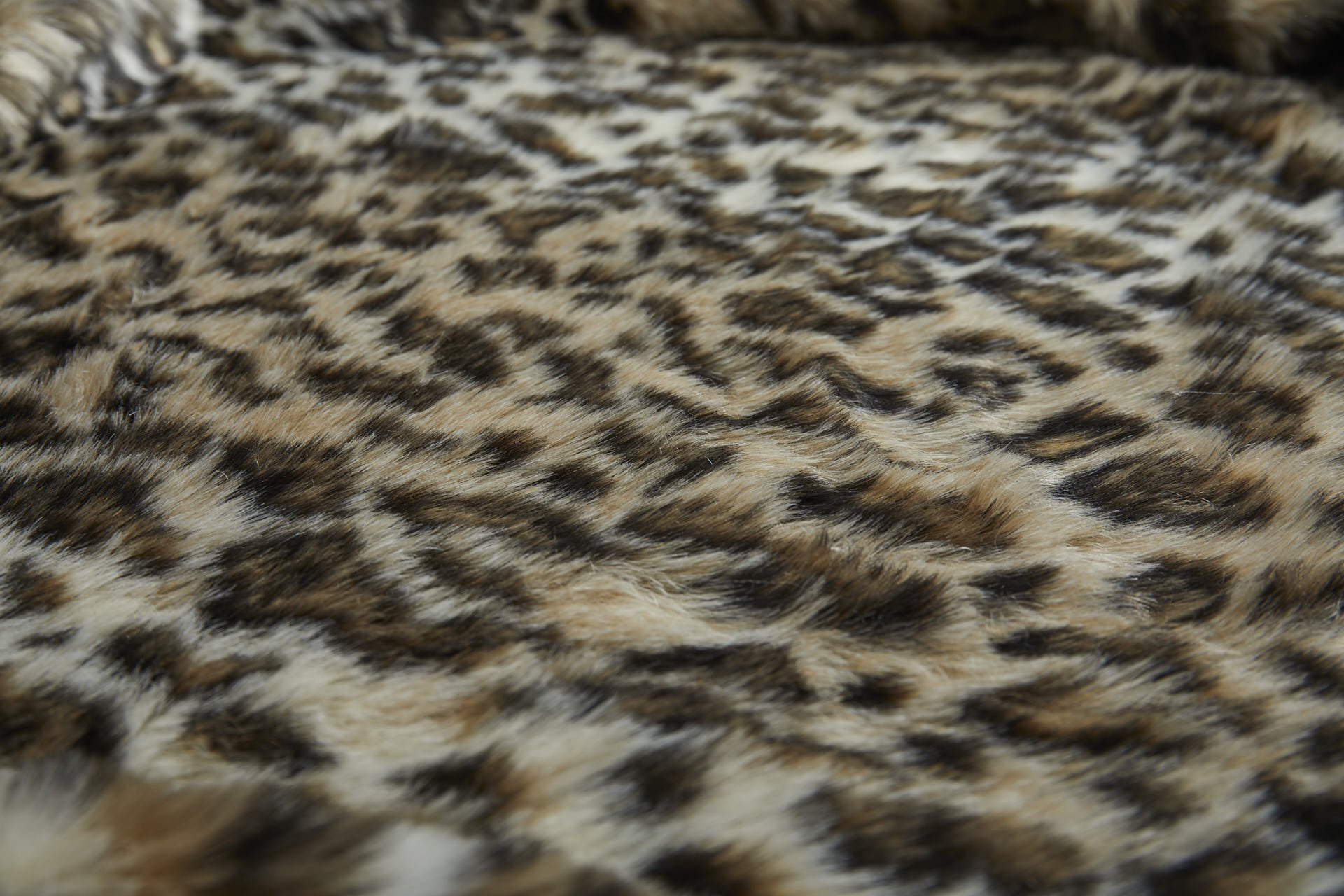 Faux Fur - Medium Pile Leopard in Cream, Light Brown and Black fabric, image 8 of 8