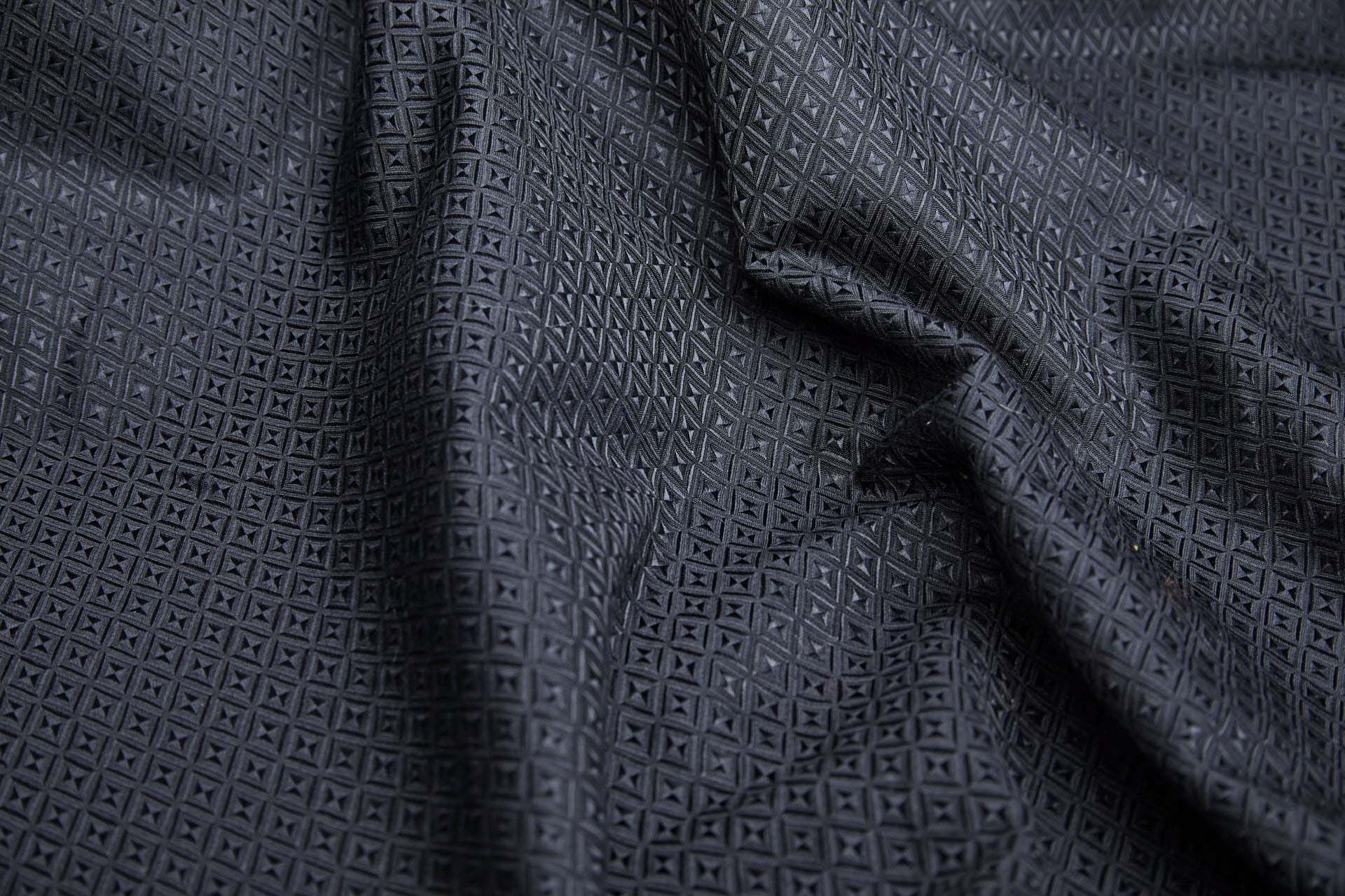 Geometric Brocade - Black fabric, image 2 of 5