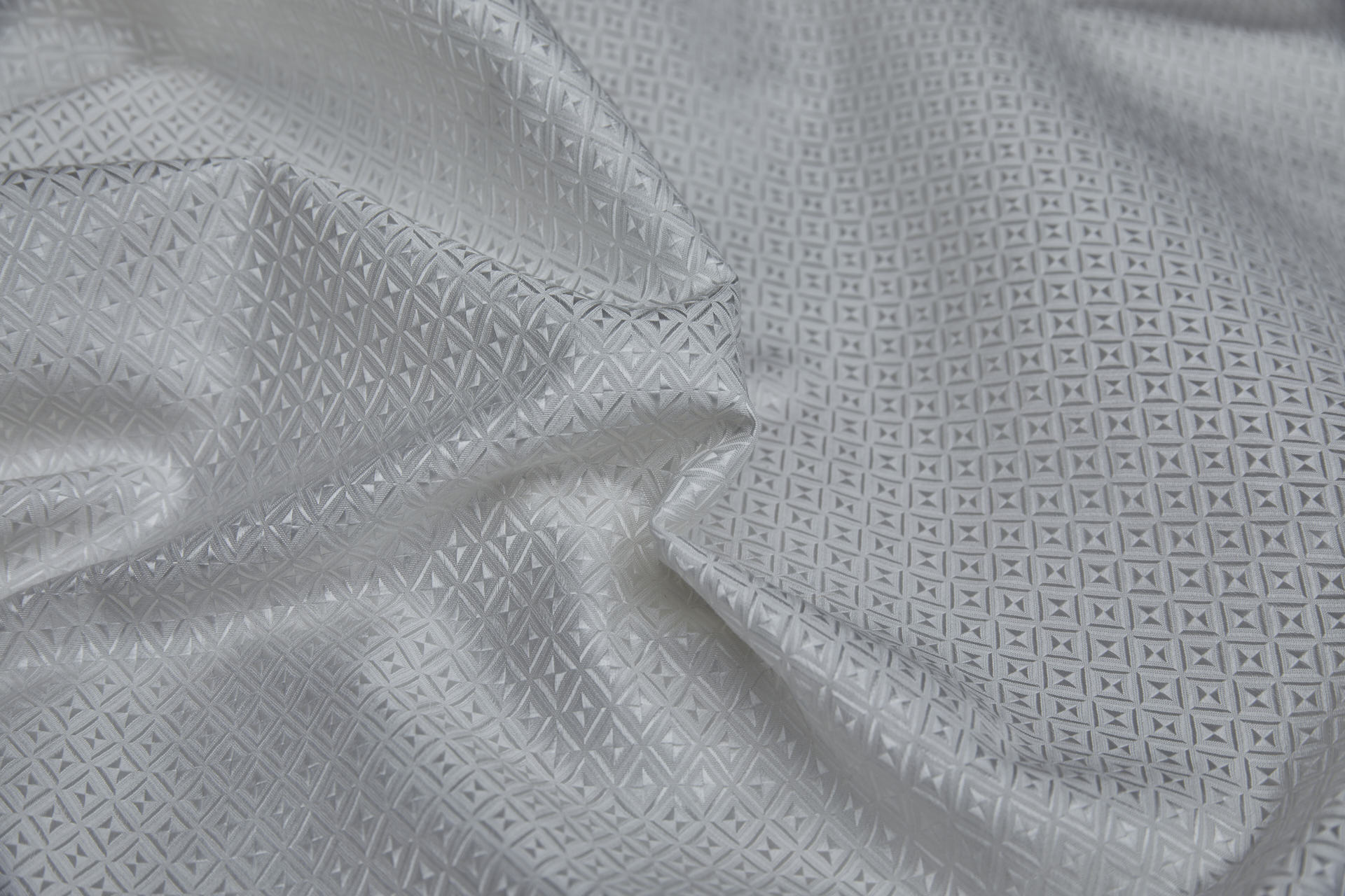 Geometric Brocade - Ivory fabric, image 3 of 6