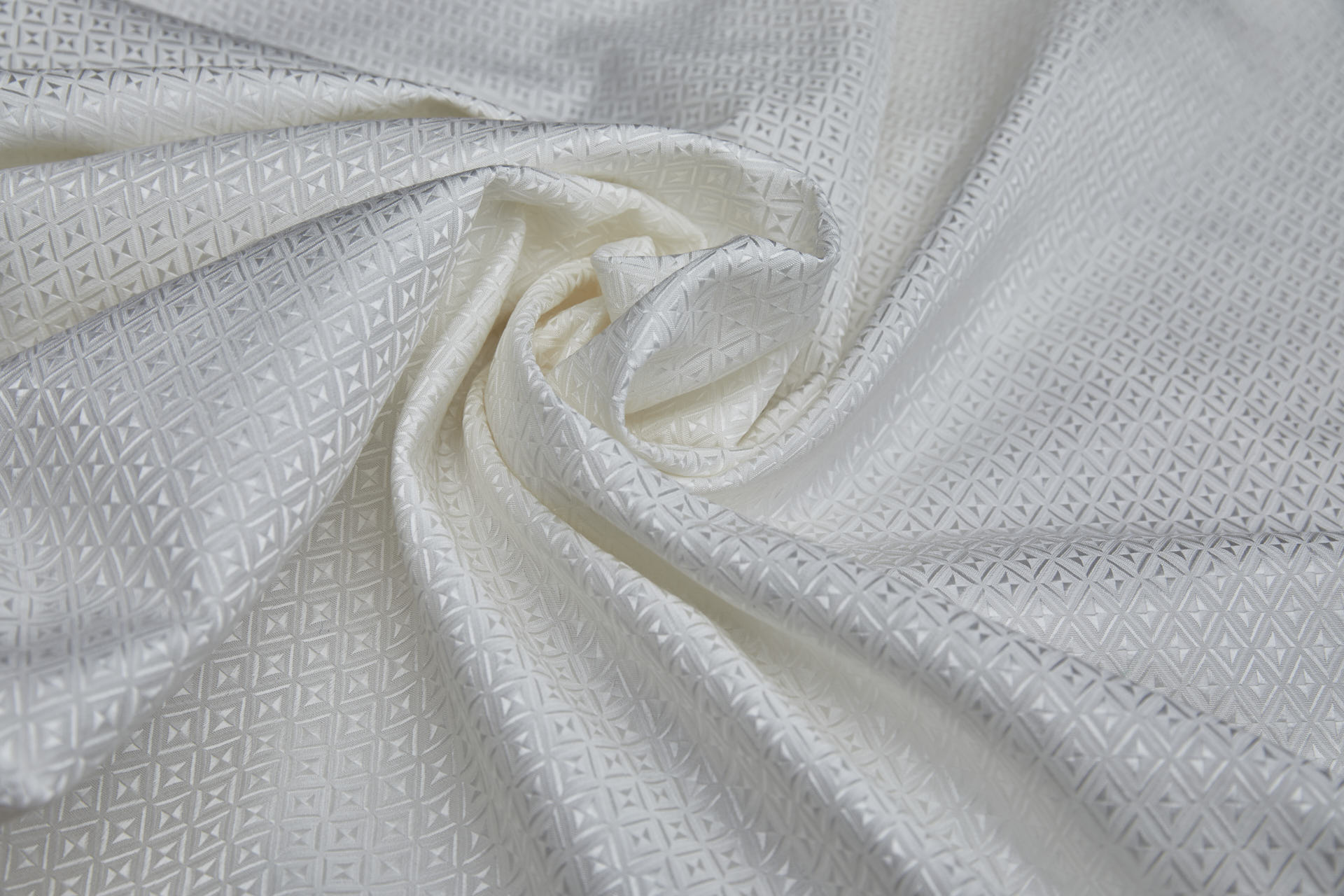 Geometric Brocade - Ivory fabric