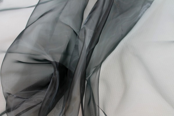 Polyester "Glass" Organza - Black fabric, image 3 of 4