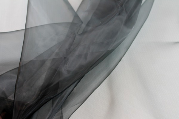 Polyester "Glass" Organza - Black fabric, image 4 of 4