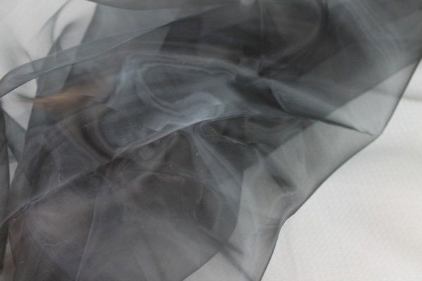 Polyester "Glass" Organza - Black fabric, image 2 of 4