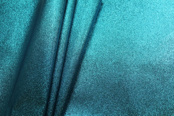 Glitter Coated Fabric - Turquoise, image 3 of 5
