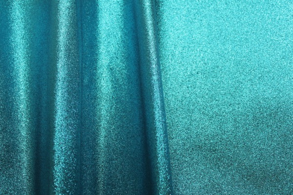 Glitter Coated Fabric - Turquoise, image 4 of 5