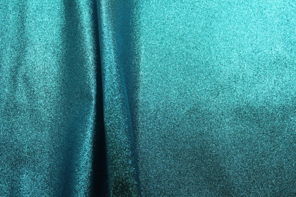 Glitter Coated Fabric - Turquoise, image 2 of 5