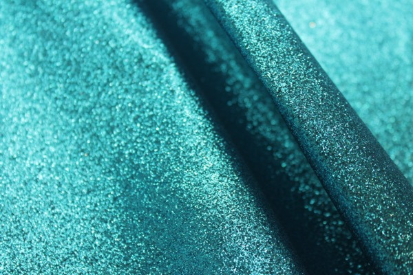 Glitter Coated Fabric - Turquoise, image 5 of 5