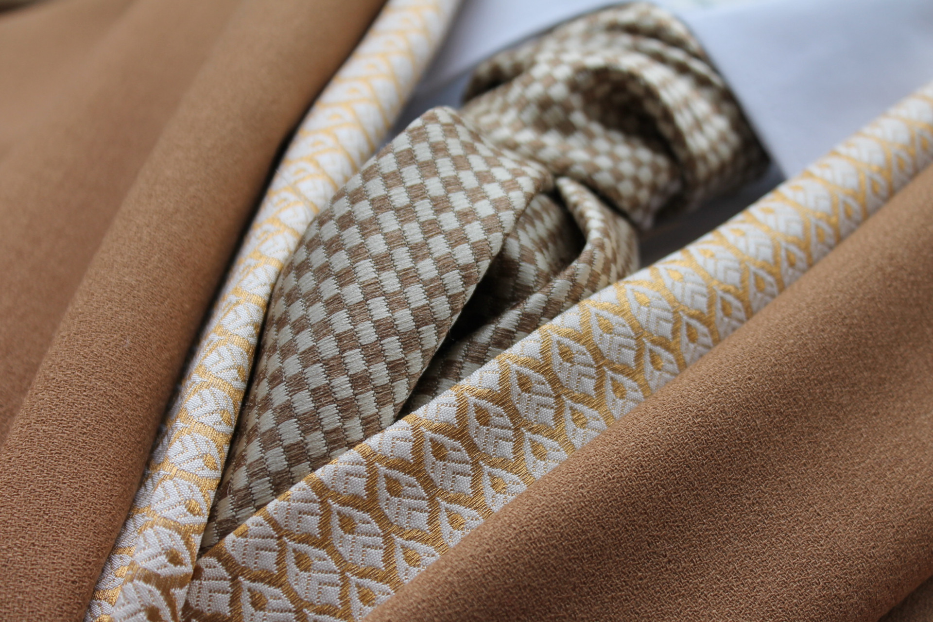 Classic Camel and Ivory Groom