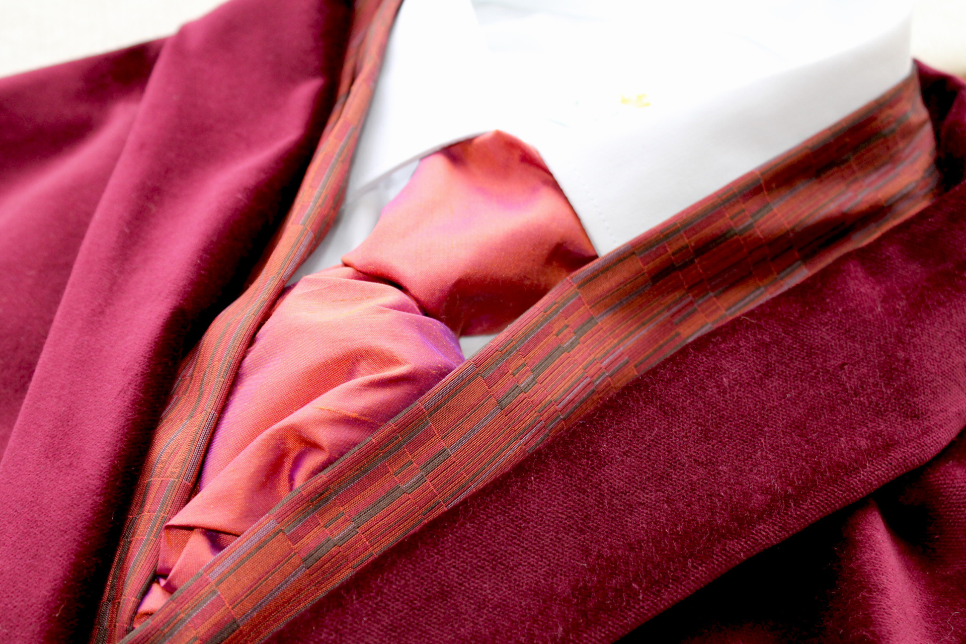 Bohemian Velvet Red and Orange Groom