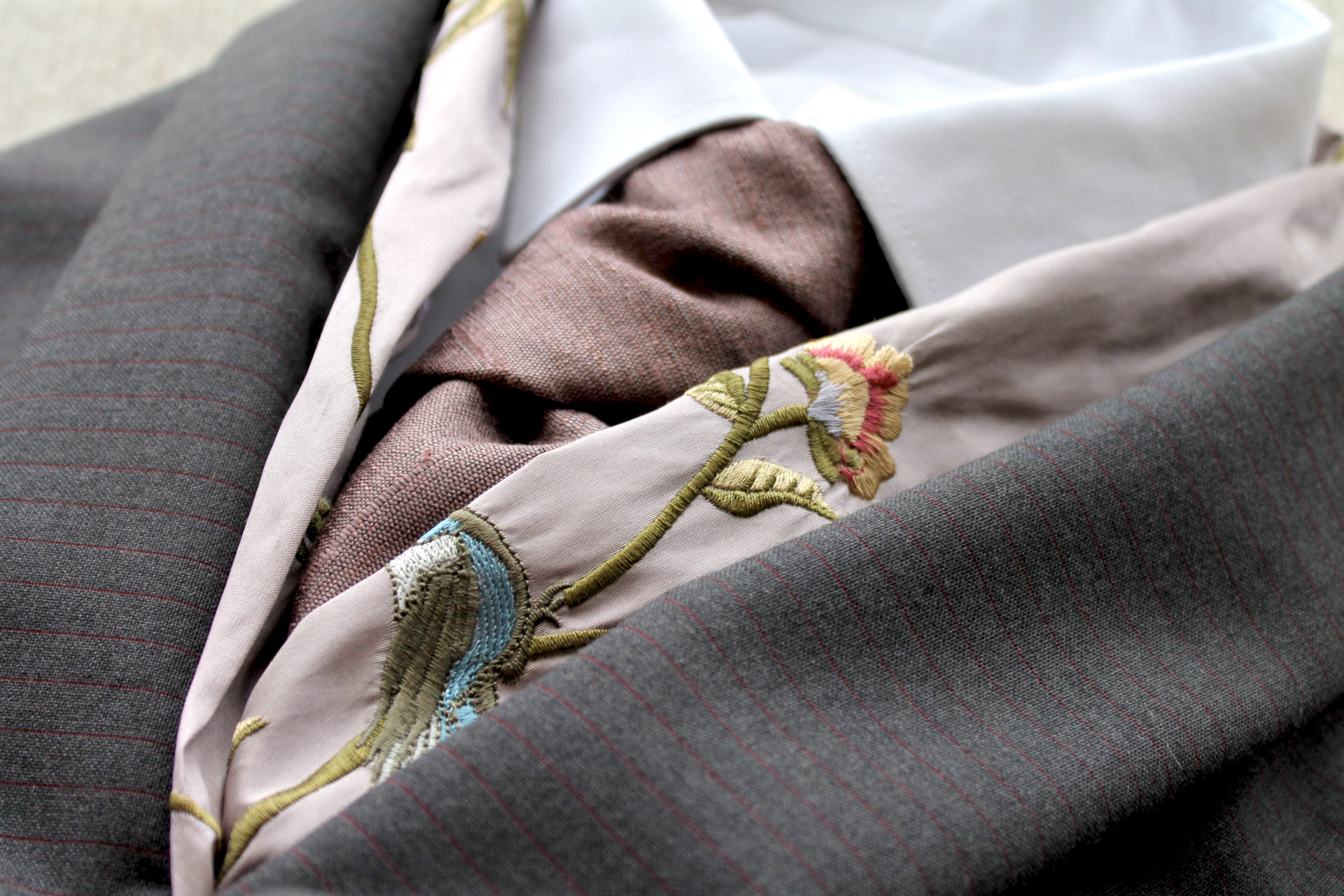 Elegant Mauve & Grey Groom