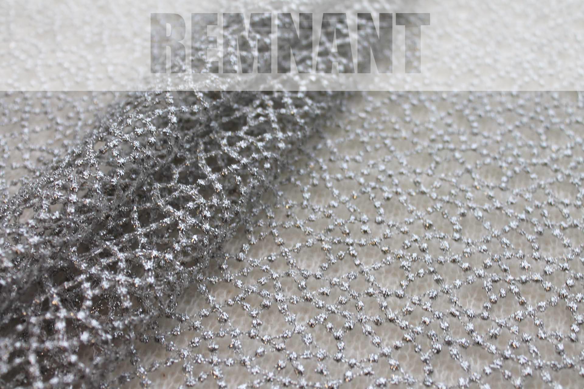 Guipure Lace - Dot Pattern - Silver - 0.8m Piece fabric