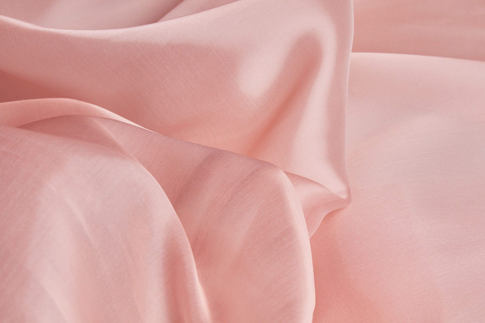 Heavy Weight Liquid Satin Organza - Peachy Pink fabric, image 4 of 8