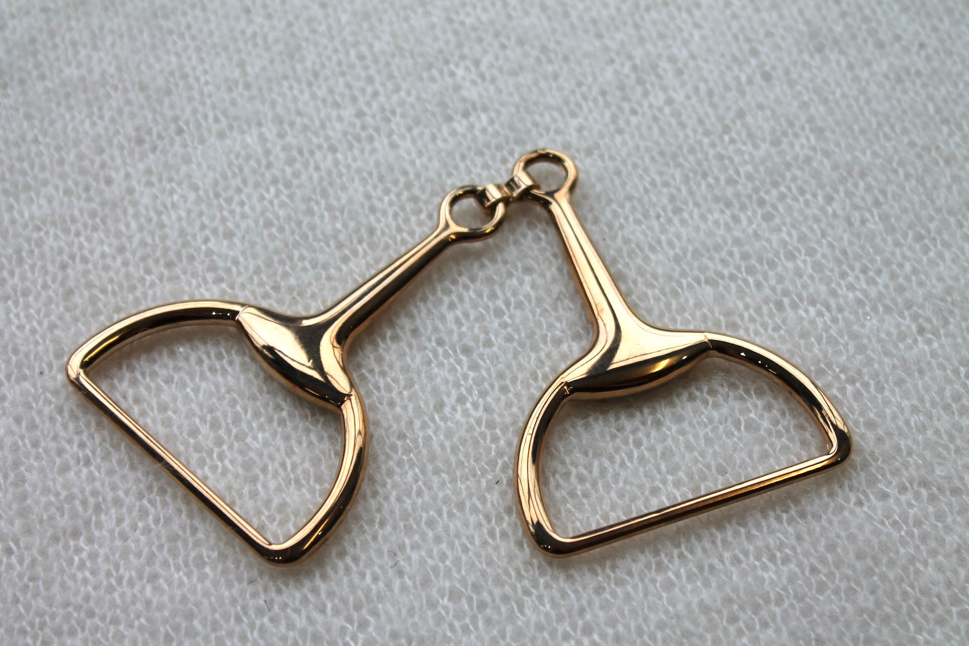 "Horse Bit" Buckle in Gold - Large, image 2 of 4